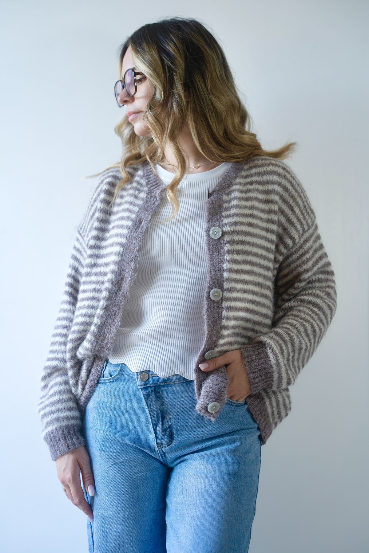 Gilet Léana Taupe